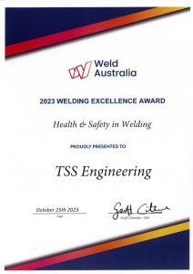 2023 Weld Australia - Health and Safety in Welding Award
