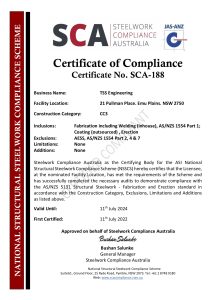 4. Steelwork Comliance Australia - CC3